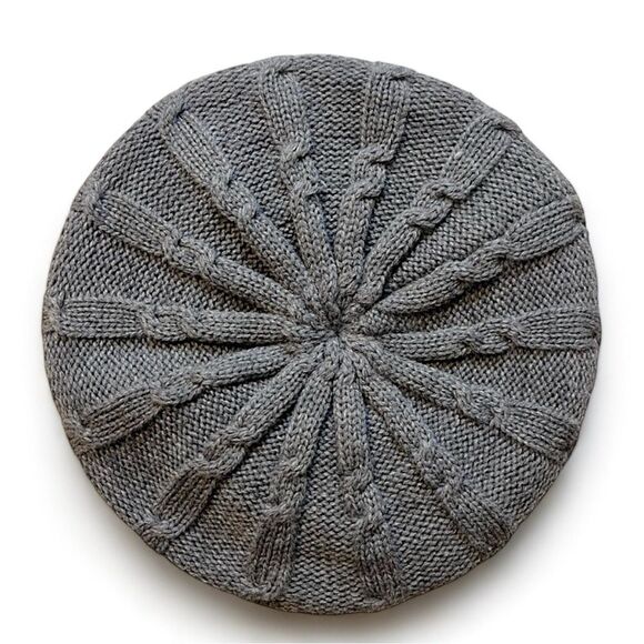 VTG 90s Knitted Beret Tam Beanie Winter Hat - Picture 3 of 6